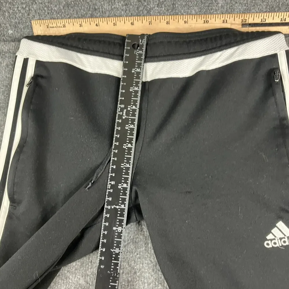 Adidas Joggers Mens Size S Black ClimaCool Striped Athletic Tapered‎ Sweatpants